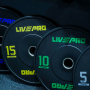 Диск бампированный Livepro Black Rubber Bumper Plate 10 кг (51 мм, черный)