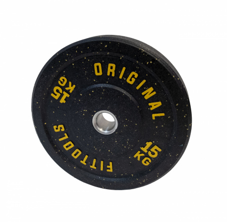 Диск бампированный Original FitTools 15 кг (51 мм, черный)