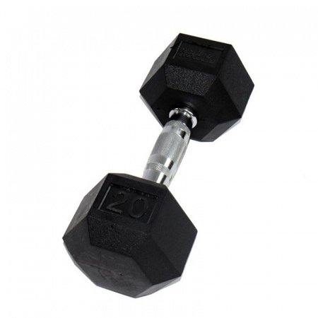 Гантель неразборная Perform Better Rubber Encased Hex Dumbbells 22,5 кг гексагональная