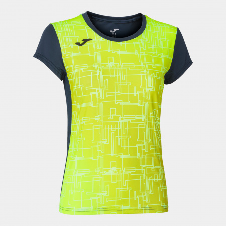 Футболка женская Joma Elite VIII темно-синяя / желтая