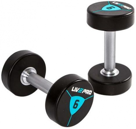 Гантели уретановые Livepro Premium Urethane Dumbbells 36 кг