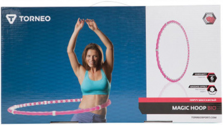 Обруч массажный Torneo Magic Hoop Bio розовый