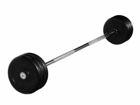 Штанга неразборная MB Barbell 35 кг с грифом 25 мм, обрезиненные диски