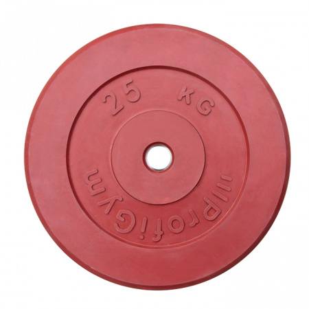 Диск ProfiGym обрезиненный 25 кг (26 мм, красный)