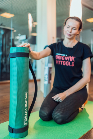 Мат для аэробики Original FitTools 6 мм зеленый