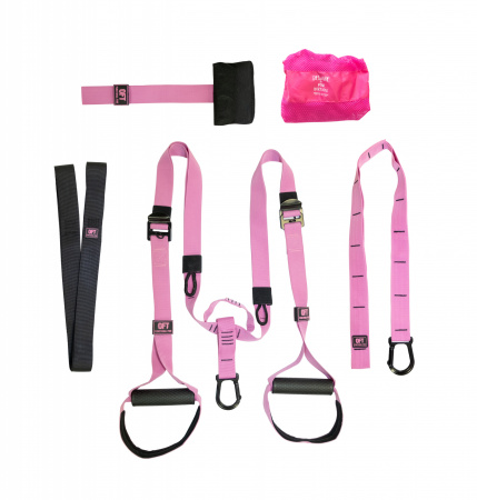 Набор петель для функционального тренинга профессиональный Original FitTools Pink Unicorn с дополнительным карабином
