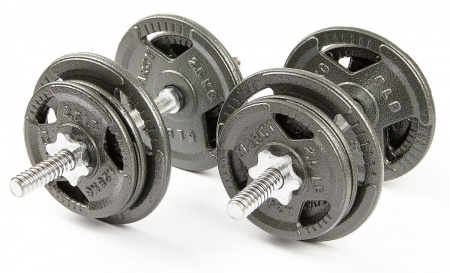Гантели разборные Atlas Sport Hammertone 2 x 11,5 кг с железной ручкой
