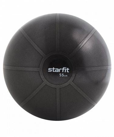 Фитбол высокой плотности Starfit GB-107 антивзрыв, 1100 гр, черный, 55 см