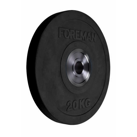 Диск бампированный Foreman FM/BM 20 кг (51 мм, черный)