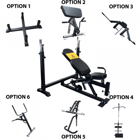 Силовая скамья со стойками powergym BN014
