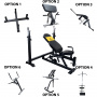 Силовая скамья со стойками powergym BN014