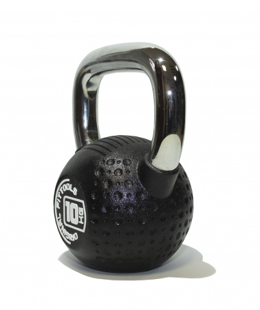 Гиря обрезиненная Original FitTools с хромированной ручкой 10 кг