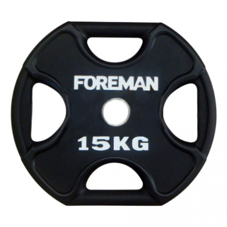 Диск уретановый Foreman Plate X-Training 15 кг (51 мм, черный)