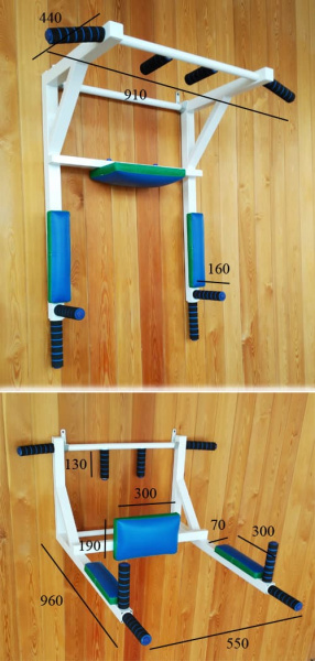 Турник цельносварной Veresk Power 3 в 1 (Турник, Брусья, Пресс)