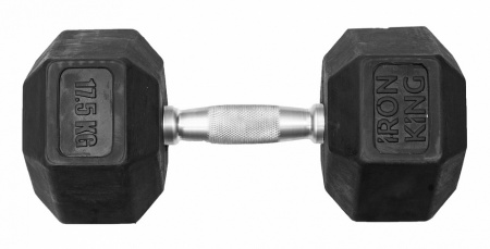 Гантель неразборная Iron King 17,5 кг гексагональная