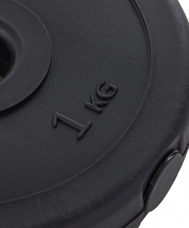Диск пластиковый BaseFit 1 кг (26 мм, черный)