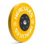 Диск тяжелоатлетический Hercules тренировочный 15 кг (51 мм, желтый)