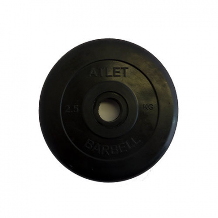 Диск обрезиненный черный MB Atlet d-26 2,5 кг