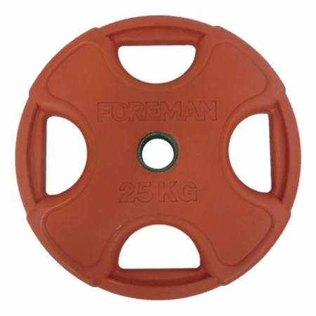 Диск обрезиненный Foreman PRR 25 кг (51 мм, красный)