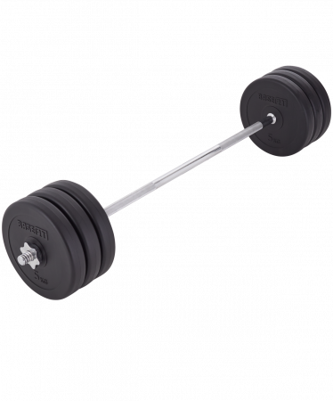 Штанга прямая BaseFit 35 кг, с грифом 26 мм, длиной 1,2 м, пластиковые диски