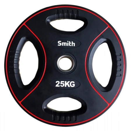 Диск для штанги Smith полиуретановый, 25 кг