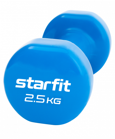Гантель виниловая неразборная Starfit DB-101 2,5 кг
