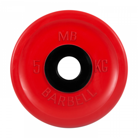Диск обрезиненный Barbell Евро-классик 5 кг (51 мм, красный)