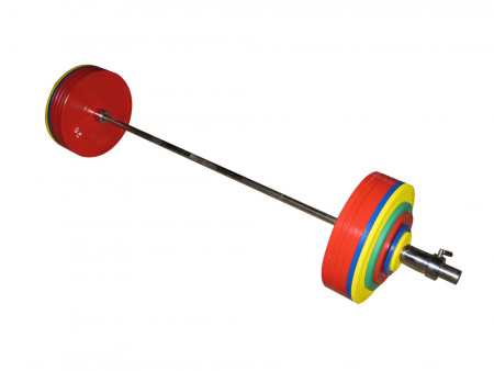 Штанга для пауэрлифтинга Profigym 332,5 кг цветные диски