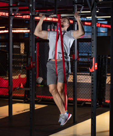 Эспандер ленточный для кросс-тренинга Starfit ES-803, 17-54 кг, 208х4,4 см, красный