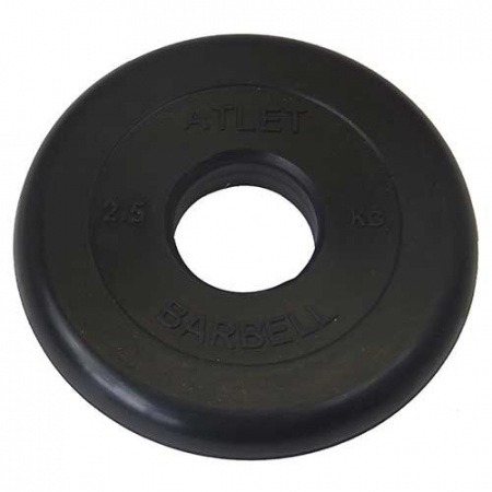Диск обрезиненный черный MB Atlet d-31 2,5 кг