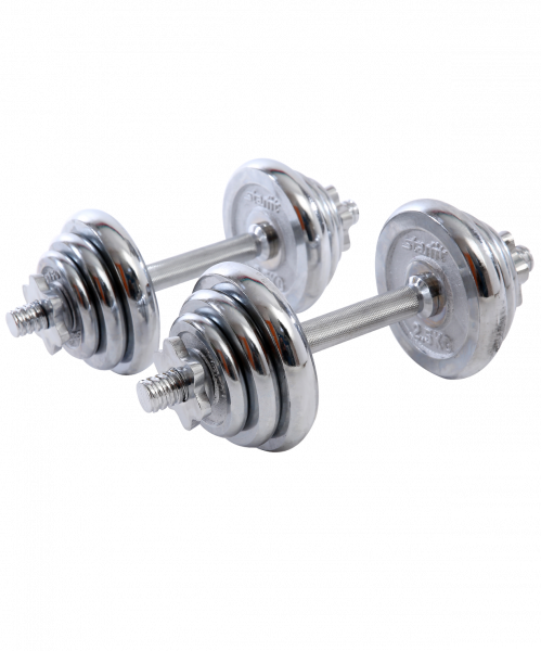 Набор разборных хромированных гантелей Starfit BB-501 в чемодане 10 x 2 кг