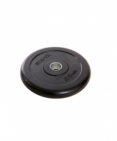 Диск обрезиненный Starfit 2,5 кг (26 мм, черный)