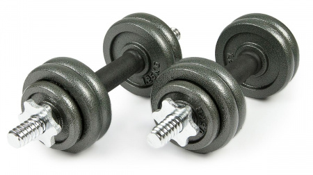 Набор металлических разборных гантелей Atlas Sport 15 кг в чемодане