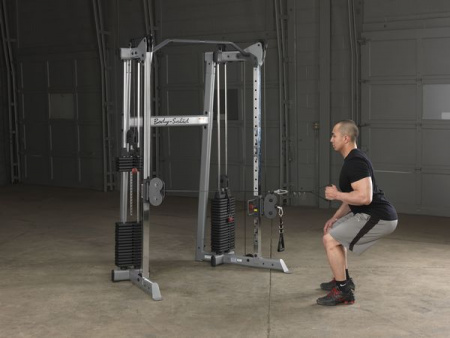 Кроссовер угловой Body Solid с двумя весовыми стеками по 72,5 кг