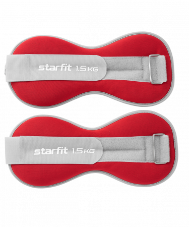 Утяжелители универсальные Starfit WT-502, 1,5 кг x 2, малиновый