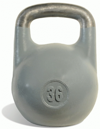 Гиря чугунная Profigym профессиональная 36 кг серая