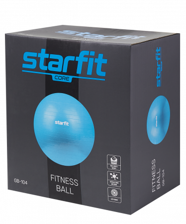 Фитбол StarFit GB-104 антивзрыв, 1500 гр, тепло-серый пастельный, 85 см