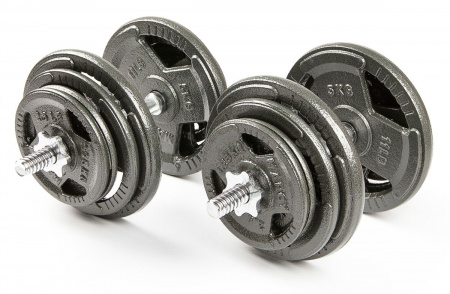 Гантели разборные Atlas Sport Hammertone AS 2 x 21,5 кг с железной ручкой