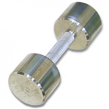Гантель хромированная для фитнеса 7 кг MB Barbell