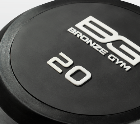 Гантель неразборная Bronze Gym 20 кг обрезиненная