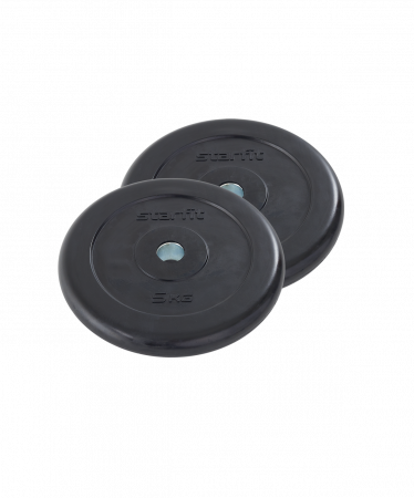 Диск обрезиненный Starfit 5 кг (26 мм, черный) 2 штуки