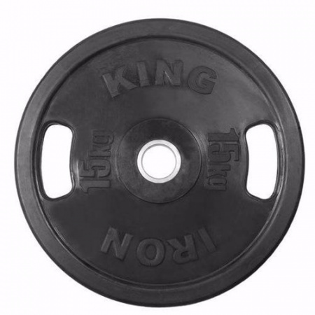 Диск евро-классик Iron King с двойным хватом 15 кг (51 мм, черный)