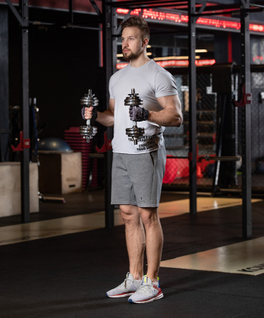 Набор разборных хромированных гантелей Starfit BB-501 в чемодане 7,5 x 2 кг