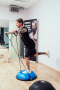 Полусфера гимнастическая надувная Original FitTools R2 с эспандерами и насосом