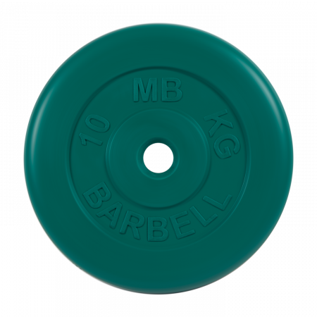 Диск обрезиненный Barbell Стандарт 10 кг (26 мм, зеленый)