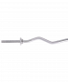 Гриф для штанги Starfit EZ-образный хромированный (длина 1200 мм, диаметр 25 мм, нагрузка до 130 кг), замок-гайка