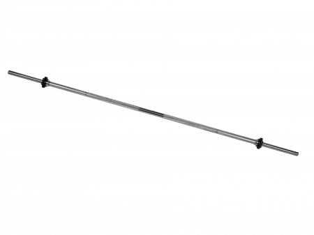 Гриф для штанги MB Barbell прямой хромированный (длина 1800 мм, диаметр 30 мм, нагрузка до 180 кг), замок гайка Кетлера