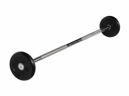Штанга неразборная MB Barbell 10 кг с грифом 25 мм, обрезиненные диски