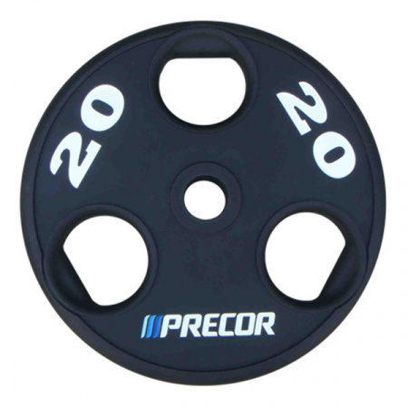 Диск уретановый Precor с тройным хватом 20 кг (51 мм, черный)