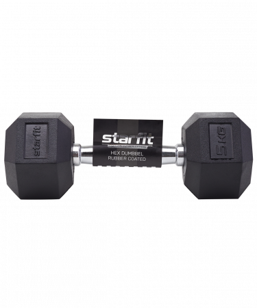 Гантель гексагональная обрезиненная Starfit DB-301 5 кг
